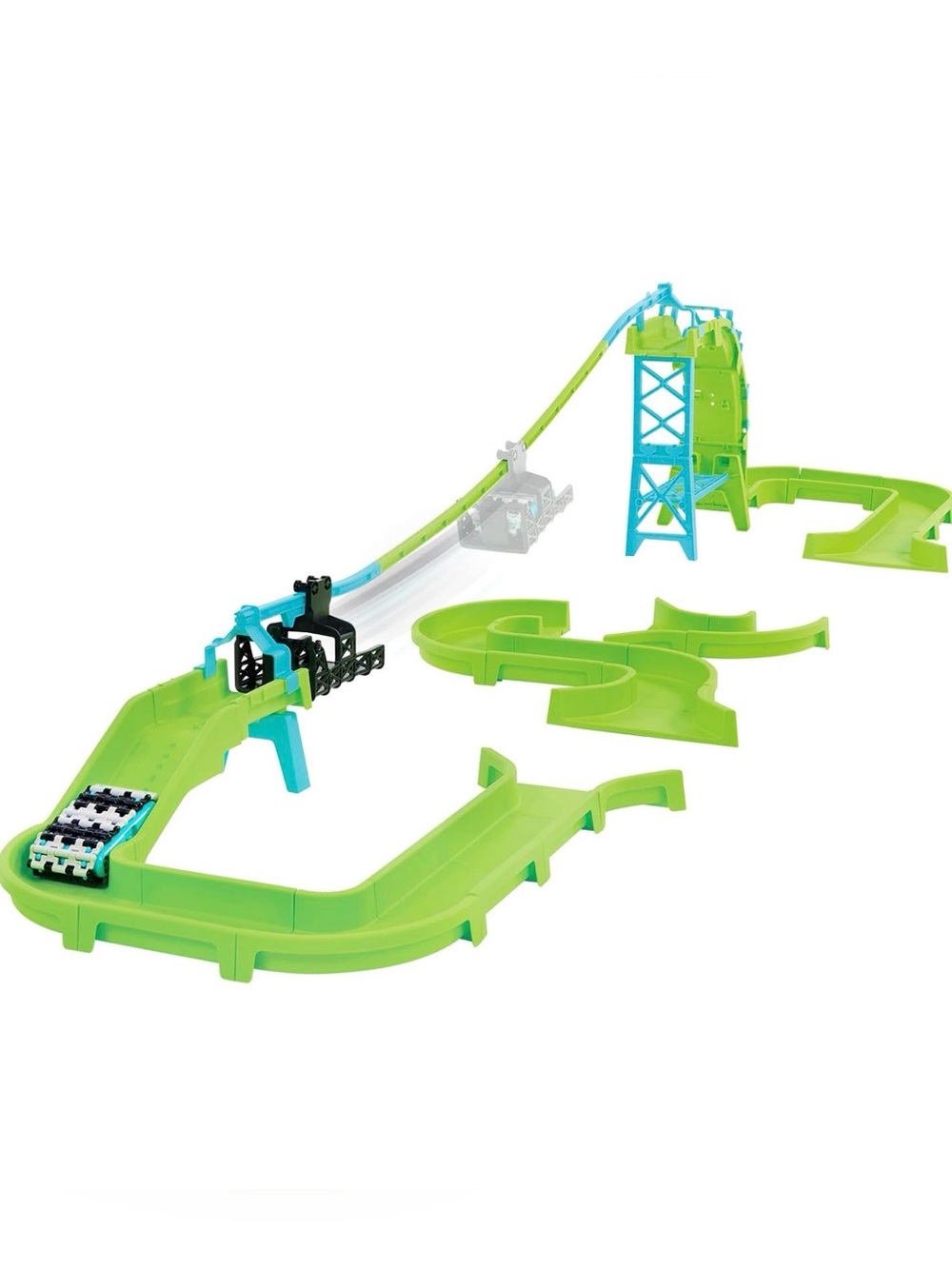 WowWee Power Treads Hyperdrive Zipline Car Set – Race Track Playset
